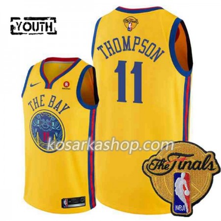 Dres Golden State Warriors Klay Thompson 11 2018 NBA Finals Patch Nike Žuti City Edition Swingman - Dječji